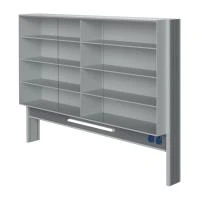 Технологический стеллаж со шкафом 900 мм для пристенного стола 1800 ТСПШ-90